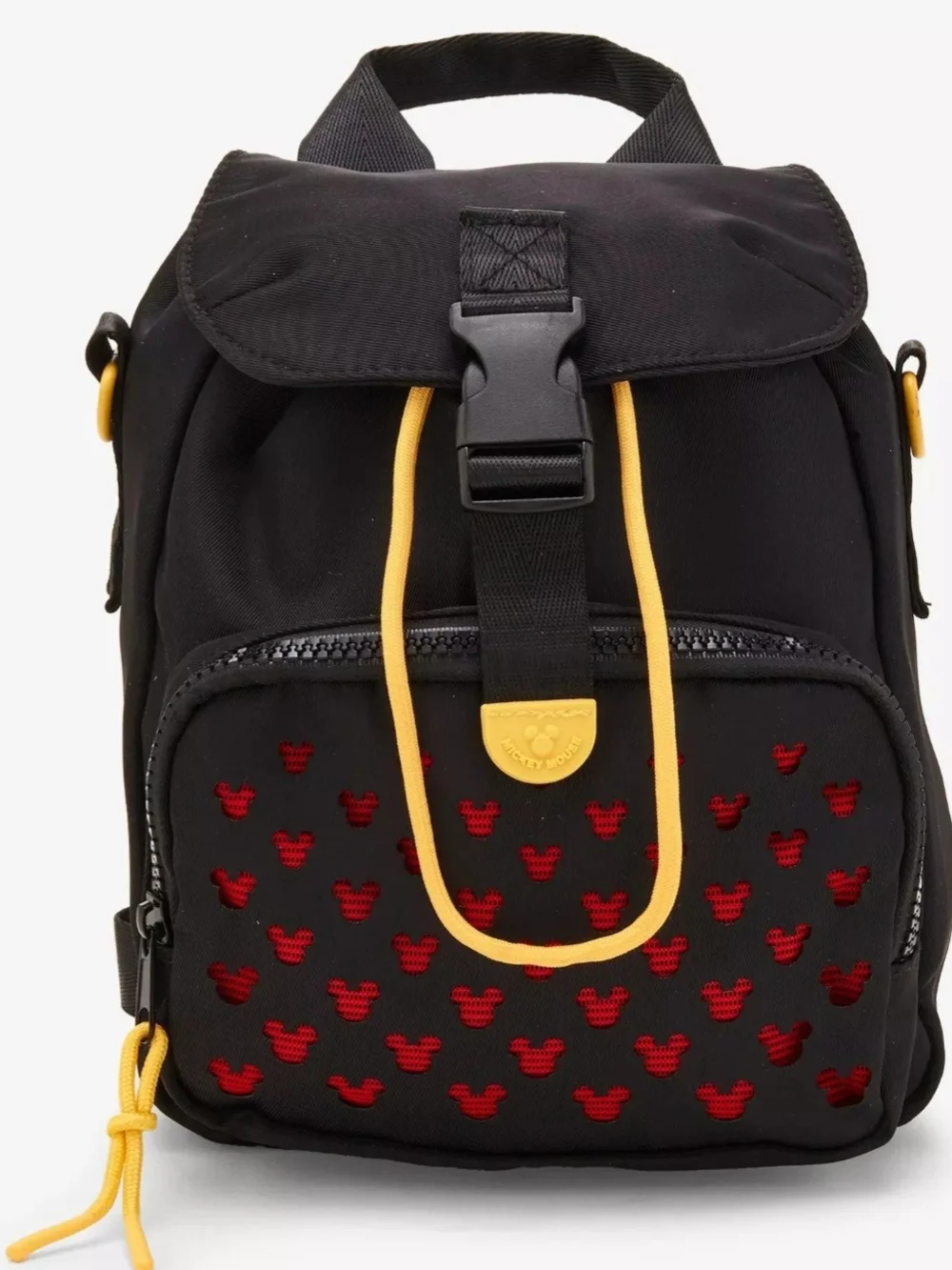Loungefly Black Backpack with Red Mickey Accent and Yellow Trim
